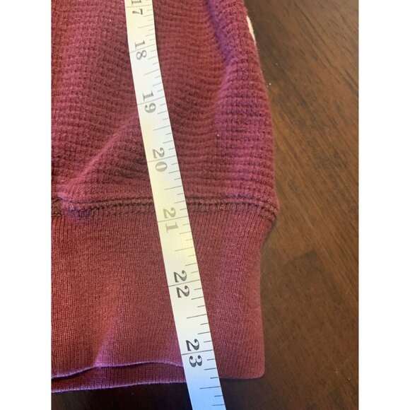 Aeropostale Vintage Y2K Henley Waffle Knit Burgundy Sweater Shirt Size L - Picture 7 of 8